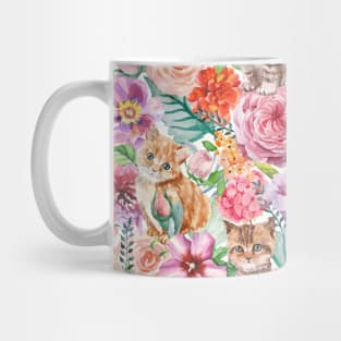 Kittens in flowers IV Mug